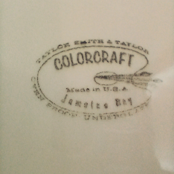 VTG Taylor Smith Jamaica Bay Plate 10" MCM Atomic Colorcraft Dinnerware Lot of 2 - Picture 5 of 9